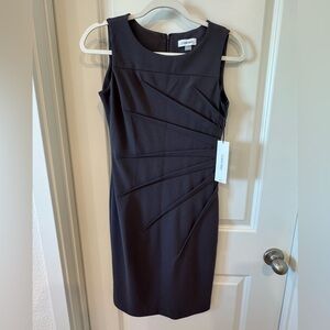 NWT Calvin Klein Women's Charcoal Midi Dress